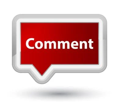 Comment prime red banner button イラスト素材