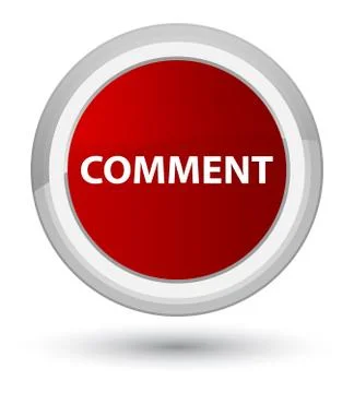 Comment prime red round button Stock Illustration