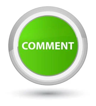 Comment prime soft green round button Stock Illustration