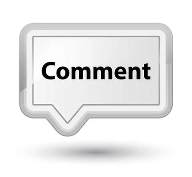 Comment prime white banner button Stock Illustration
