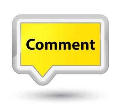Comment prime yellow banner button Stock Illustration