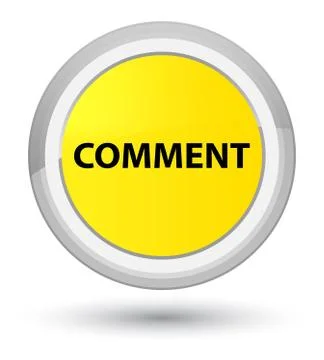 Comment prime yellow round button Stock Illustration