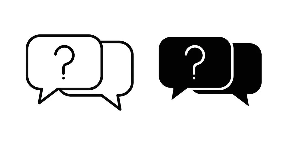 Comment question icon Illustration set. Vector Eps10 for apps 库存插图