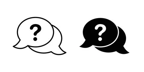 Comment question icon symbol. Vector illustration pack in black color. 스톡 일러스트
