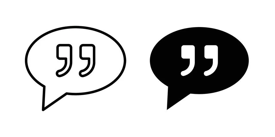 Comment quote icon Illustration set. Vector Eps10 for apps 스톡 일러스트