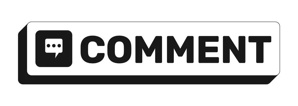 Comment rectangle UI web button 库存插图