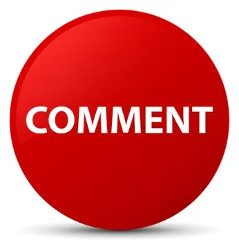 Comment red round button Stock Illustration