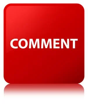 Comment red square button Stock Illustration