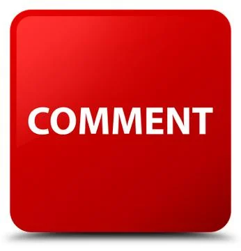 Comment red square button Stock Illustration