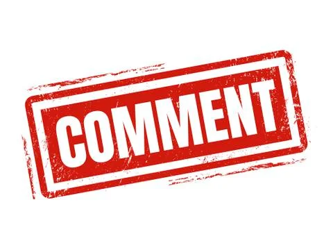 Comment red stamp style Illustrazione stock