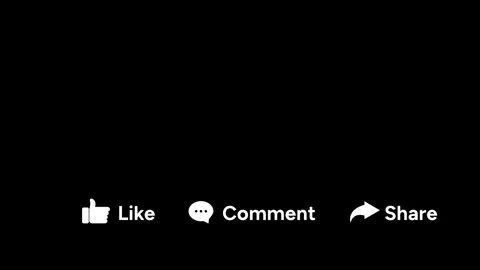 Like, Comment, Share UI Animation with Black Background Stock Footage 313173766