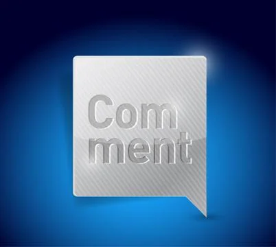 Comment social media button pointer illustration Illustrazione stock