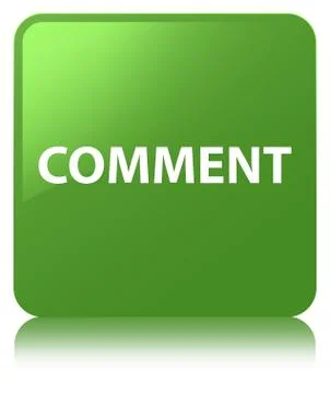 Comment soft green square button Stock Illustration
