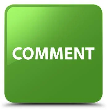 Comment soft green square button Stock Illustration