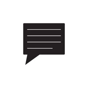 Comment solid icon, Speech bubbles Stock Illustration