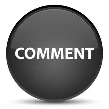 Comment special black round button Stock Illustration