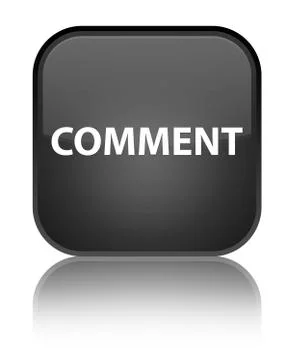 Comment special black square button Stock Illustration