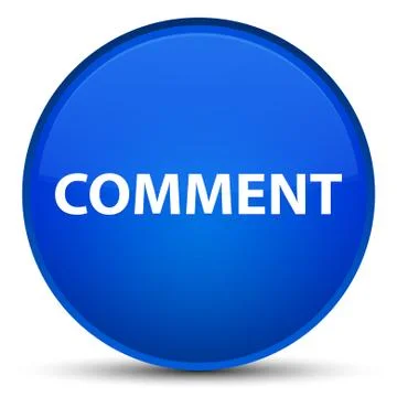 Comment special blue round button Stock Illustration