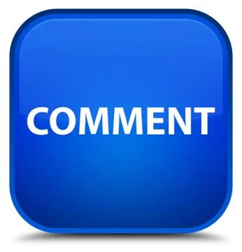 Comment special blue square button Stock Illustration