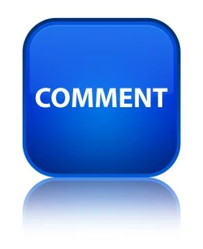 Comment special blue square button Stock Illustration