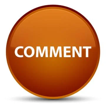 Comment special brown round button Stock Illustration