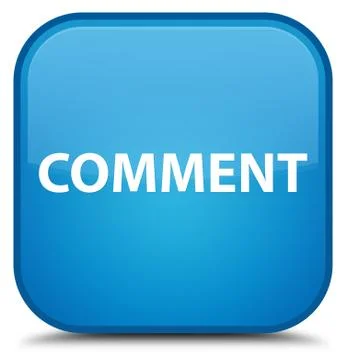 Comment special cyan blue square button イラスト素材
