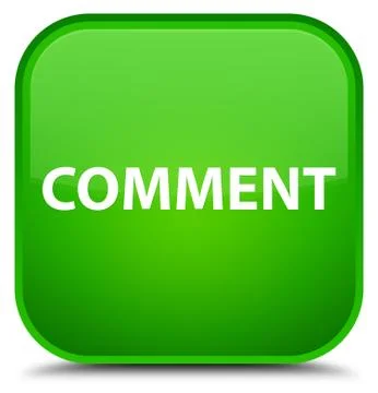 Comment special green square button イラスト素材