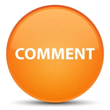 Comment special orange round button Illustrazione stock