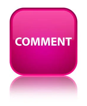Comment special pink square button Stock Illustration