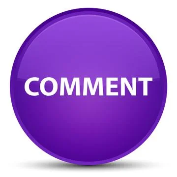 Comment special purple round button Illustrazione stock