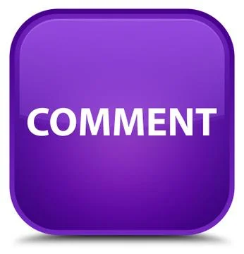 Comment special purple square button Stock Illustration