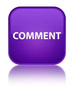 Comment special purple square button Stock Illustration