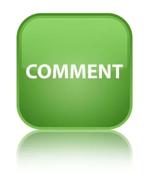 Comment special soft green square button Illustrazione stock