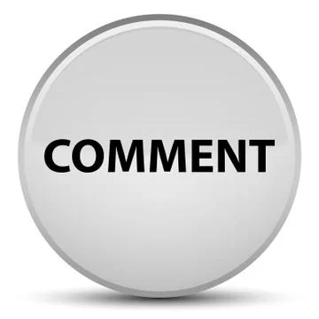 Comment special white round button Stock Illustration