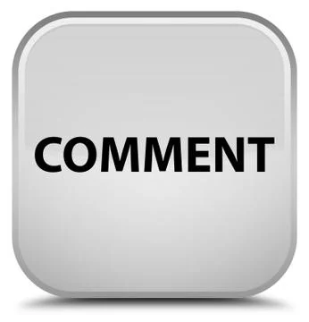 Comment special white square button Stock Illustration