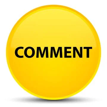 Comment special yellow round button Stock Illustration