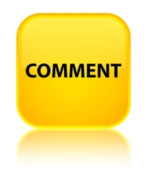 Comment special yellow square button Stock Illustration
