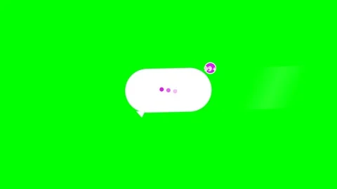 Comment Speech Bubble Pop Motion Green Screen Motion Video stock 346968852