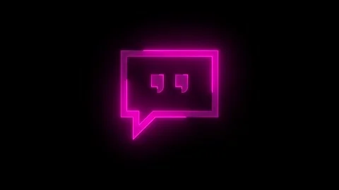 Comment stroke icon glowing neon pink color animation Stock Footage 289398930