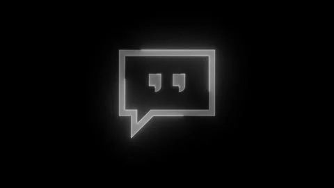 Comment stroke icon glowing neon white color animation Stock Footage 289398943