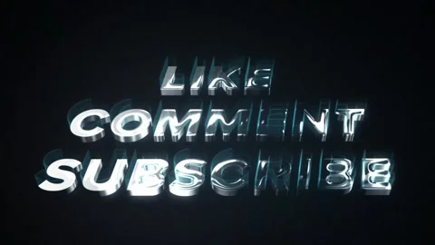 Like comment subscribe 3d text animation Stock Footage 305718900