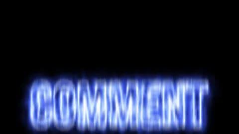 Like Comment Subscribe Blue Fire Outline Video stock 272613502
