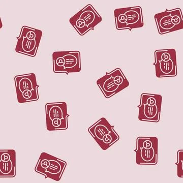 Comment testimonial customer glyph seamless pattern Stock Illustration