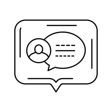 Comment testimonial customer line icon vector illustration 스톡 일러스트