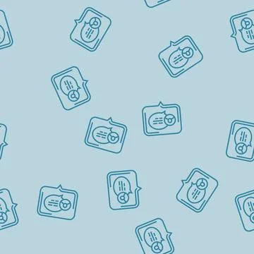 Comment testimonial customer line seamless pattern Stock Illustration