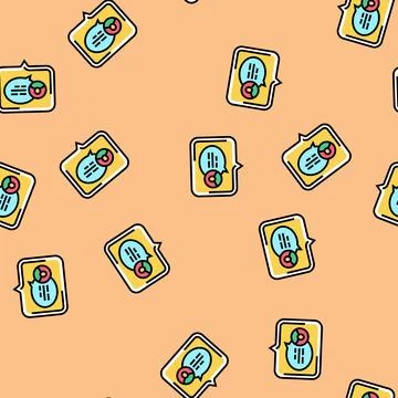 Comment testimonial customer vector seamless pattern Stock Illustration