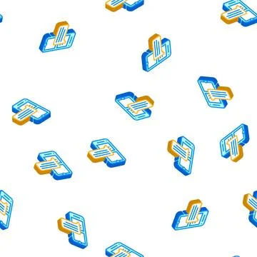 Comment testimonial isometric icon seamless pattern Stock Illustration