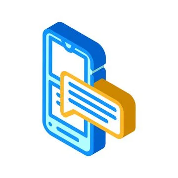 Comment testimonial isometric icon vector illustration Stock Illustration