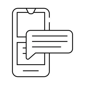 Comment testimonial line icon vector illustration Stock Illustration