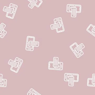 Comment testimonial line vector seamless pattern Stock Illustration